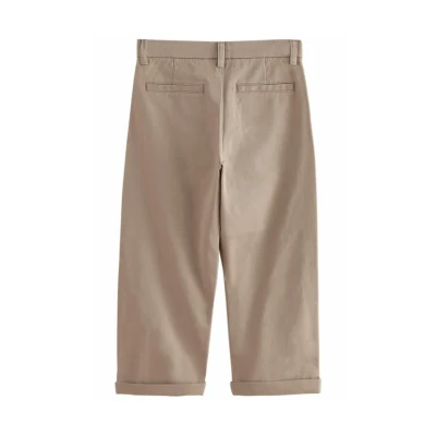 Abbildung von Next WIDE FIT Stretch Stoffhose für Kinder, Größe: 98, Stone