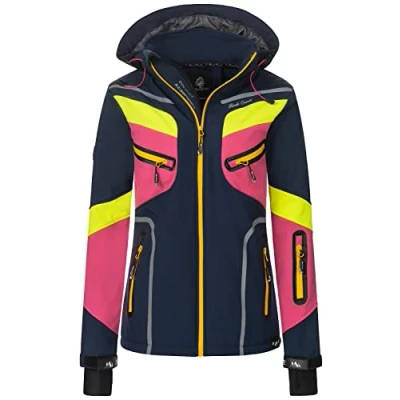Abbildung von Rock Creek Damen Softshell Jacke Windbreaker Regenjacke Übergangsjacke Softshelljacke Damenjacke Regenmantel Outdoorjacke Kapuze D 465 Navy XXL