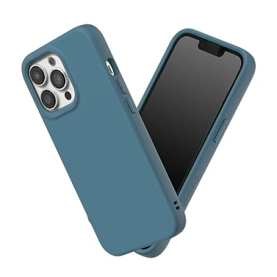 Abbildung von RhinoShield Case kompatibel mit [iPhone 13 Pro Max] SolidSuit Stoßdämpfende &amp; schlanke Schutzhülle Premium Finish 3.5 Meter Fallschutz Ozeanblau