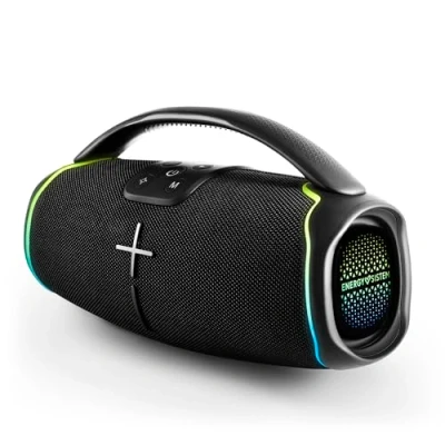 Abbildung von Energy Sistem Hyperbeat Bluetooth Lautsprecher (Bluetooth 5.3, True Wireless Stereo, Deep Bass, 15h Akku, IPX6, LED Lichter, Sprachassistent)