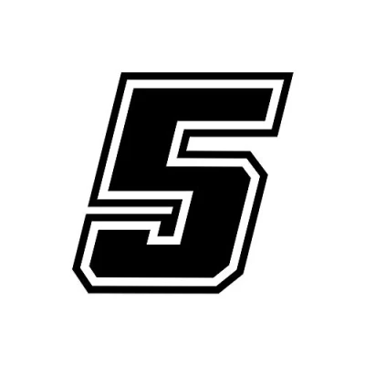 Abbildung von 4R Quattroerre.it 13375 Nummer Racing 5 Moto GP, Schwarz, 10 x cm