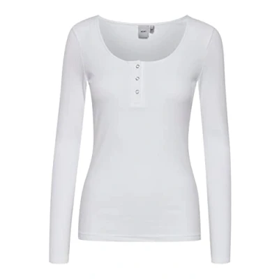 Abbildung von ICHI Ihsuper LS Strickpullover, Damen, Größe: Large, Bright white