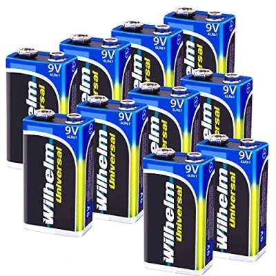 Abbildung von Wilhelm Universal Batterien AA Mignon AAA Mikro 9V Block (9V Block, 10)