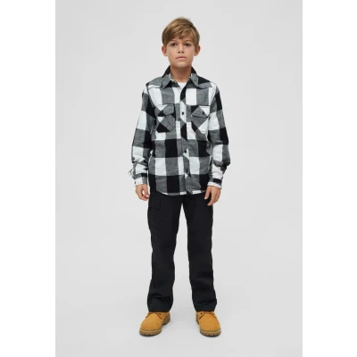 Abbildung von Brandit Hemd für Kinder, Größe: 122/128, White/black