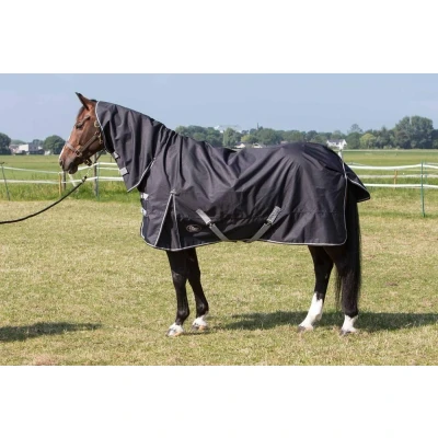 Abbildung von Harry&#039;s Horse Outdoordecke Thor 0gr mit Nacken Schwarz Unterlänge: 145 cm &amp; Rückenlänge: 95