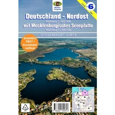 Abbildung von Wassersport Wanderkarte / Deutschland Nordost für Kanu und Rudersport: Rudersportgewässer 1:450000. Mit Karte Mecklenburg 1:100000 (Wassersport Wanderkarte: Rudersportgewässer)