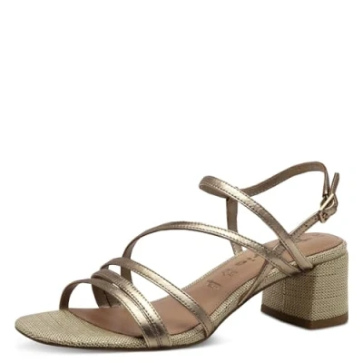 Abbildung von Tamaris Riemensandalette, Damen, Größe: 39, Bronce Schuhe
