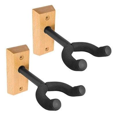 Abbildung von TIGER Holz Wandhalterung für Ukulele, 2 Stück