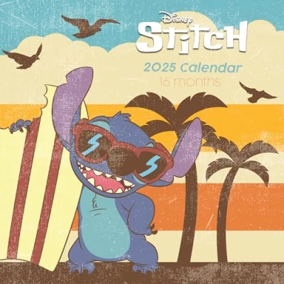 Abbildung von Pyramid Lilo &amp; Stitch 2025 Broschürenkalender, 30x30cm, Kalender mit liebevollen Illustrationen aus dem Disney Klassiker, Monatsübersicht, nachhaltig nur Papierumschlag