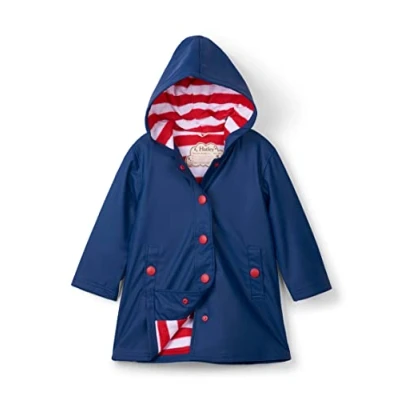Abbildung von Hatley Girl&#039;s Regenjacke Splash Jacket Regenmantel, Blue, 8 Jahre