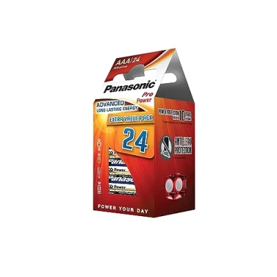 Abbildung von Panasonic Pro Power Alkali Batterie, AAA Micro, 24er Pack, langanhaltende Energie für Geräte mit mittlerem bis hohem Energieverbrauch, Alkaline