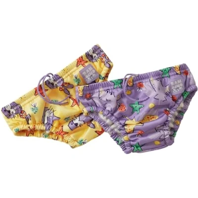 Abbildung von Bambino Mio, Revolutionäre wiederverwendbare Schwimmwindel 2er Packung, Robben &amp; Gleiten, (1 2 Jahre)