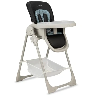 Abbildung von MoMi GOJO Kinderhochstuhl für Babys und Kinder von 6 bis 36 Monaten (max. 15 kg Körpergewicht), klappbar, 5 Punkt Sicherheitsgurt, mit Tablett Rollen.