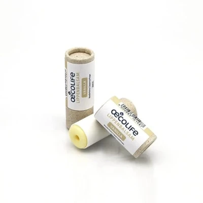 Abbildung von œcolife Lippenbalsam Vanilla 10g, Lippenstift mit Sheabutter, gegen trockene &amp; rissige Lippen, Lippenpflegestift aus natürlichen Zutaten, vegan, ohne Palm Mineralöl
