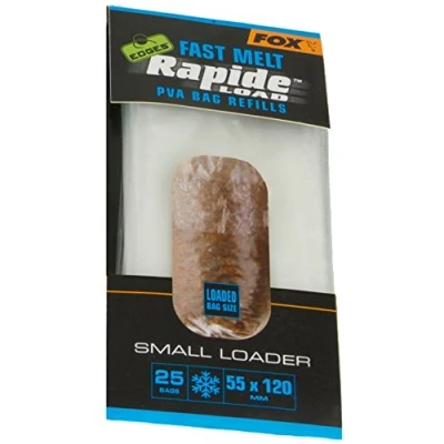 Abbildung von Fox Edges Rapide Refills Fast Melt PVA Beutel zum Anfüttern von Karpfen &amp; Friedfischen, wasserlösliche Taschen für Grundfutter, Größe/Packungsinhalt:55x120mm 25 Stück