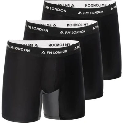 Abbildung von FM London 3 PACK Technical Longline Panties, Herren, Größe: Small, Black