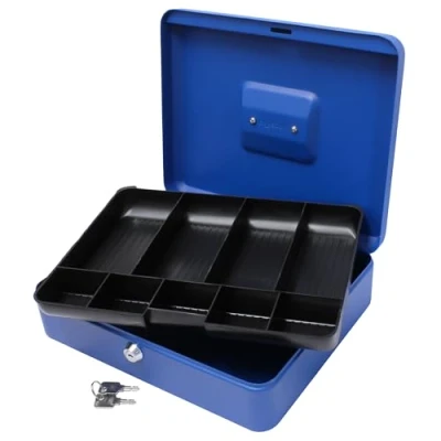 Abbildung von Geldkassette (25,4 cm) blau