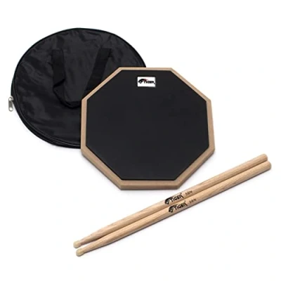 Abbildung von TIGER TDA410 5B Übungspad mit Hickory Drumsticks, 25,4 cm (10 Zoll)