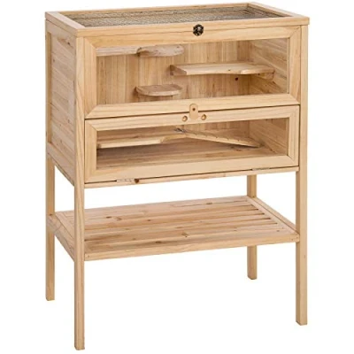 Abbildung von tectake Kleintierkäfig Binki, aus Holz