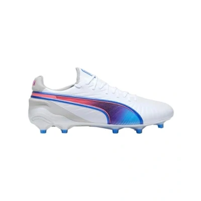 Abbildung von Puma KING Ultimate FG/AG Fußballschuh Nocken, Herren, Größe: 45, White/bluemazing/flat light gray/sunset glow Schuhe