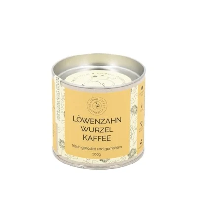 Abbildung von LÖWENZAHNWURZELKAFFEE 100% von LIEVIE. Koffeinfreie Kaffeealternative mit bittersüßen Geschmacksnoten Karamell, Kakao sowie Sonnenblumenkerne. (100g)