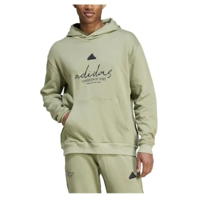 Abbildung von adidas Herren Brand Love French Terry Hoodie Hooded Sweat, Zelt Grün, L