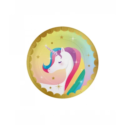 Abbildung von Unicorn Party Teller 23cm 8 Stück