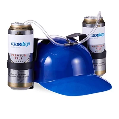 Abbildung von relaxdays Partyanzug Party Trinkhelm, Blau
