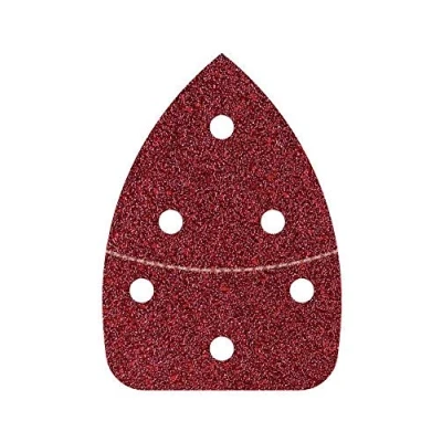 Abbildung von wolfcraft Haft Schleifblätter 98 x 139 mm, Körnung 80 I 3137000 Geeignet für Holz, Metall, Farbe, Kunststoff Dreiecksschleifer oder Multischleifer