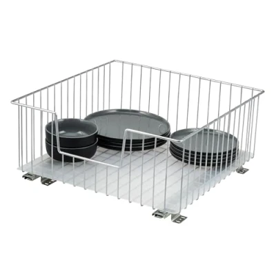 Abbildung von bremermann Schubkasteneinsatz Schrank Korbauszug 50 cm Breite // Boden Teleskopschublade mit Einleg