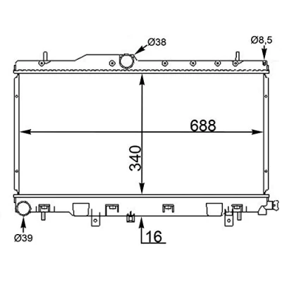 Abbildung von MAHLE CR 1563 000S Kühlmittelkühler BEHR