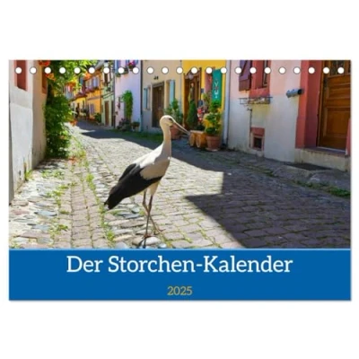 Abbildung von Der Storchenkalender (Tischkalender 2025 DIN A5 quer), CALVENDO Monatskalender