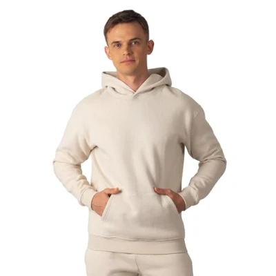 Abbildung von Carlheim Men&#039;s Hoodie Hudson Branded, Beige, Medium