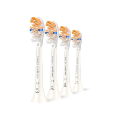 Abbildung von Philips Sonicare A3 Premium All in One, Original Ersatzbürstenköpfe, Weiß, 4er Pack, HX9094/87