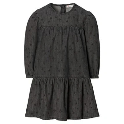 Abbildung von Noppies Kids Mädchen Girls Dress Long Sleeve Kidsgrove Kinderkleid, Dark Grey Wash P530, 140