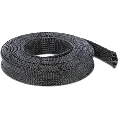 Abbildung von Delock Geflechtschlauch dehnbar 10 m x 25 mm schwarz