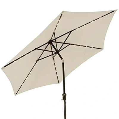 Abbildung von Kingsleeve Sonnenschirm, LED Beleuchtung Solarbetrieben Neigbar Wasserabweisend