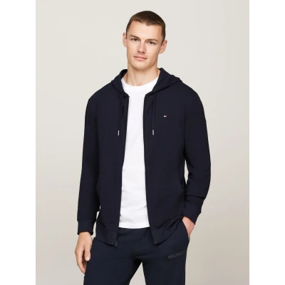 Abbildung von Tommy Hilfiger Zipthru Nachtwäsche Shirt, Herren, Größe: XXL, Desert sky