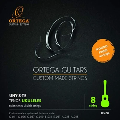 Abbildung von ORTEGA Nylon Ukulele Saiten 8 Stück für Tenor Ukulelen (UNY TE)