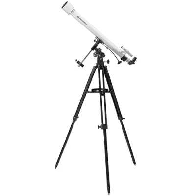 Abbildung von Bresser Linsenteleskop Classic 60/900 EQ Starterpaket mit äquatorialer Montierung Stativ und Zubehör für den perfekten Einstieg in die Astronomie