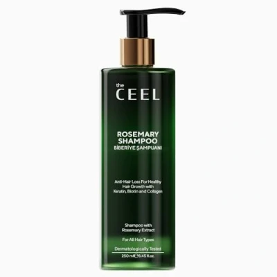 Abbildung von The Ceel Rosmarin Shampoo Bio, Haarwachstum, Gegen Haarausfall, Veganes Rosemary mit Biotin, Keratin und Collagen für Haarwachstum 250 ML