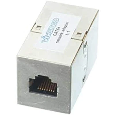 Abbildung von Vivanco Netzwerkadapter zum Verlängern von Netzwerkkabeln, RJ45 Kupplung