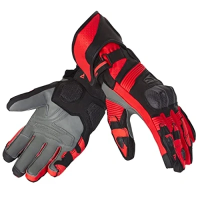 Abbildung von REBELHORN Fighter Motorradhandschuhe Herren Känguru und Ziegenleder Knöchel Fingerschutz Superfabric Einsätze Äußere Nähte Touchscreen Unterstützung