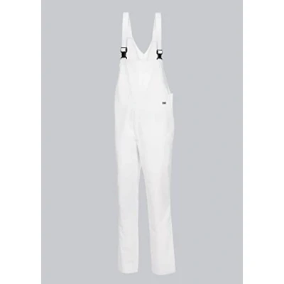 Abbildung von BP 1675 558 21 XSs Unisex Latzhose, mit Gummizug in der Taille, 245,00 g/m² Stoffmischung, weiß,