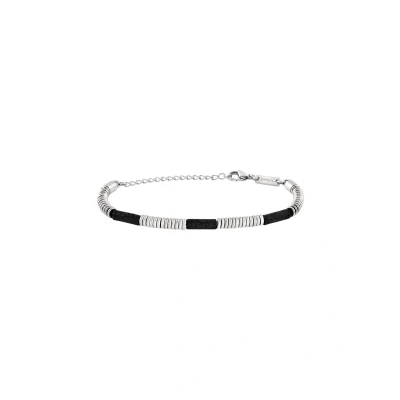 Abbildung von Breil Juwel TJ3875 Kollektion Fusion, Herren Armbänder aus Stahl, Farbe Silber, Schwarz, Größe 22 mit Lapislazuli