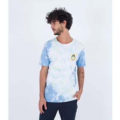 Abbildung von Hurley Herren Evd Tie Dye Tripy Pnappl S/S Tshirt, Blue Dream, L