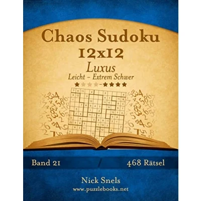 Abbildung von Chaos Sudoku 12x12 Luxus Leicht bis Extrem Schwer Band 21 468 Rätsel