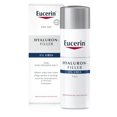 Abbildung von Eucerin Antiaging Tagespflege Hyaluronfiller UREA, Mildert Falten Gesichtscreme, Größe: 50 ml,