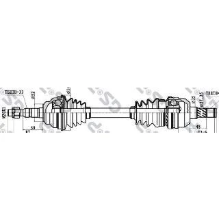 Abbildung von GSP 244044 Antriebswelle Vorderachse links 595 OPEL: Zafira A, Astra G Caravan, Coupe