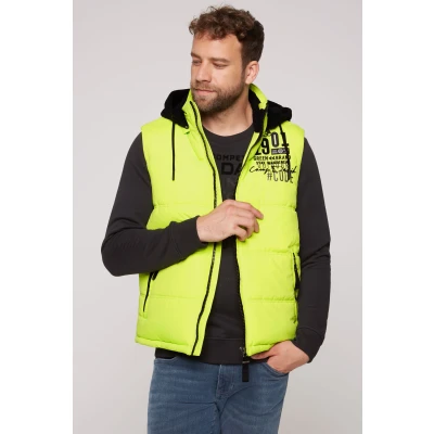 Abbildung von Camp David Herren Outdoorweste mit abtrennbarer Sweatkapuze Neon Kiwi L